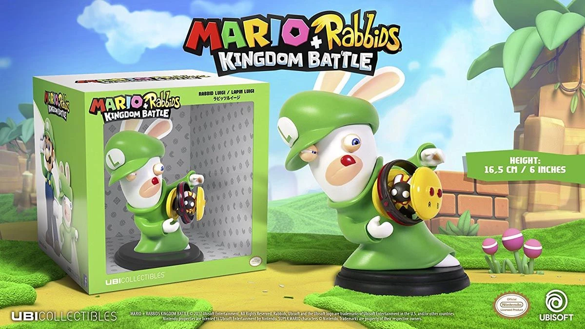 Ubisoft Mario + Rabbids Kingdom Battle: Rabbid Luigi 16cm Figur 1 Ubisoft Mario + Rabbids Kingdom Battle: Rabbid Luigi 16cm Figur