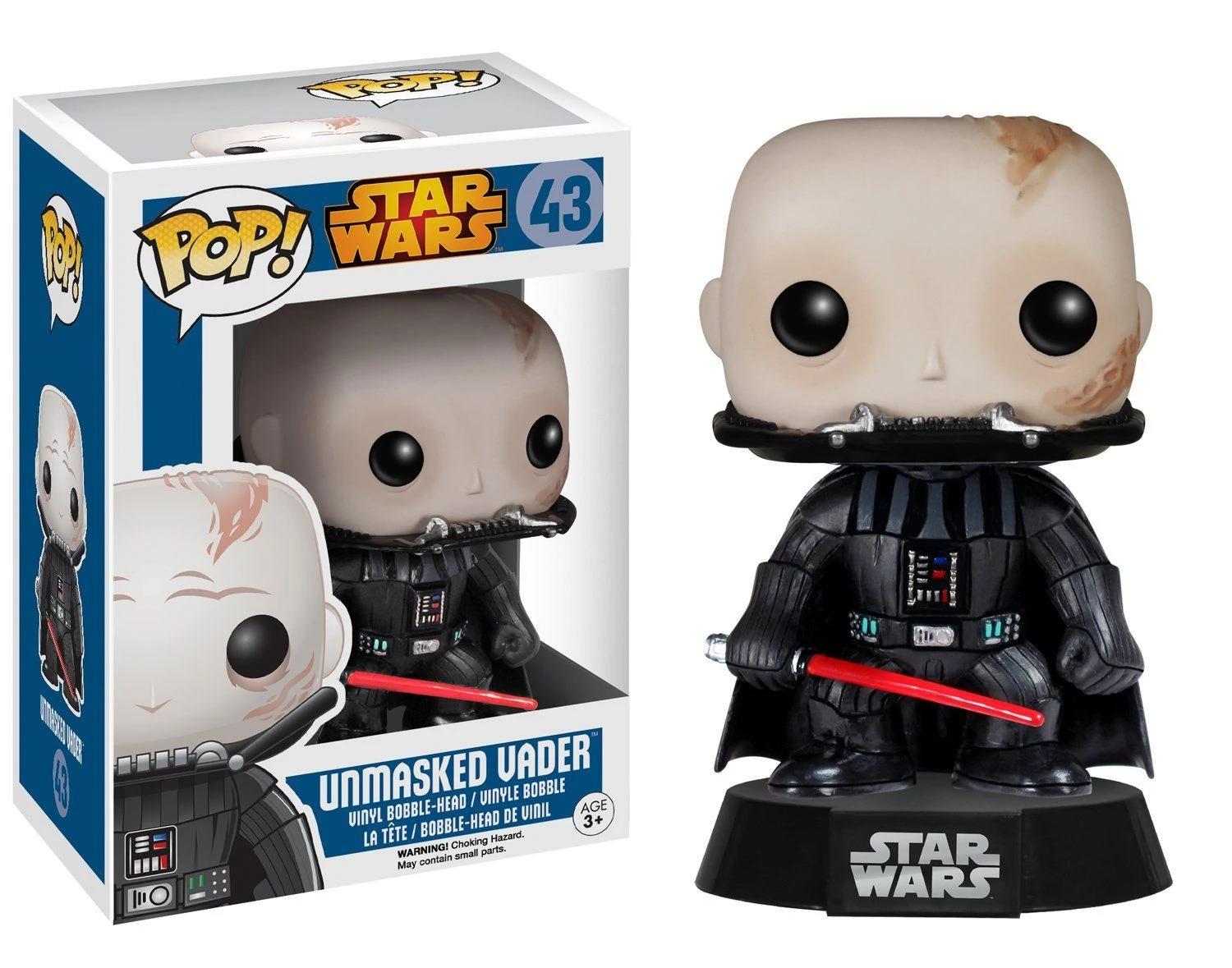 FUNKO POP! - Star Wars - Unmasked Darth Vader Bobble-Head Figur 1 FUNKO POP! - Star Wars - Unmasked Darth Vader Bobble-Head Figur
