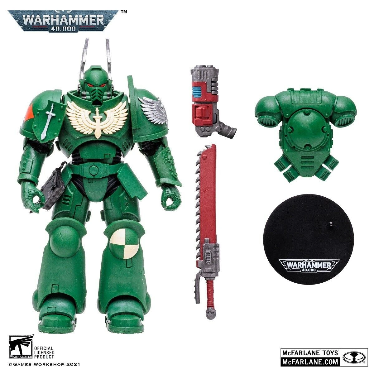 Warhammer 40k - Dark Angels Assault Intercessor Sergeant Space Marine Figur 1 Warhammer 40k - Dark Angels Assault Intercessor Sergeant Space Marine Figur